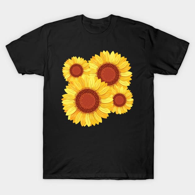 Sunflower Florist Flowers T-Shirt by MooonTees